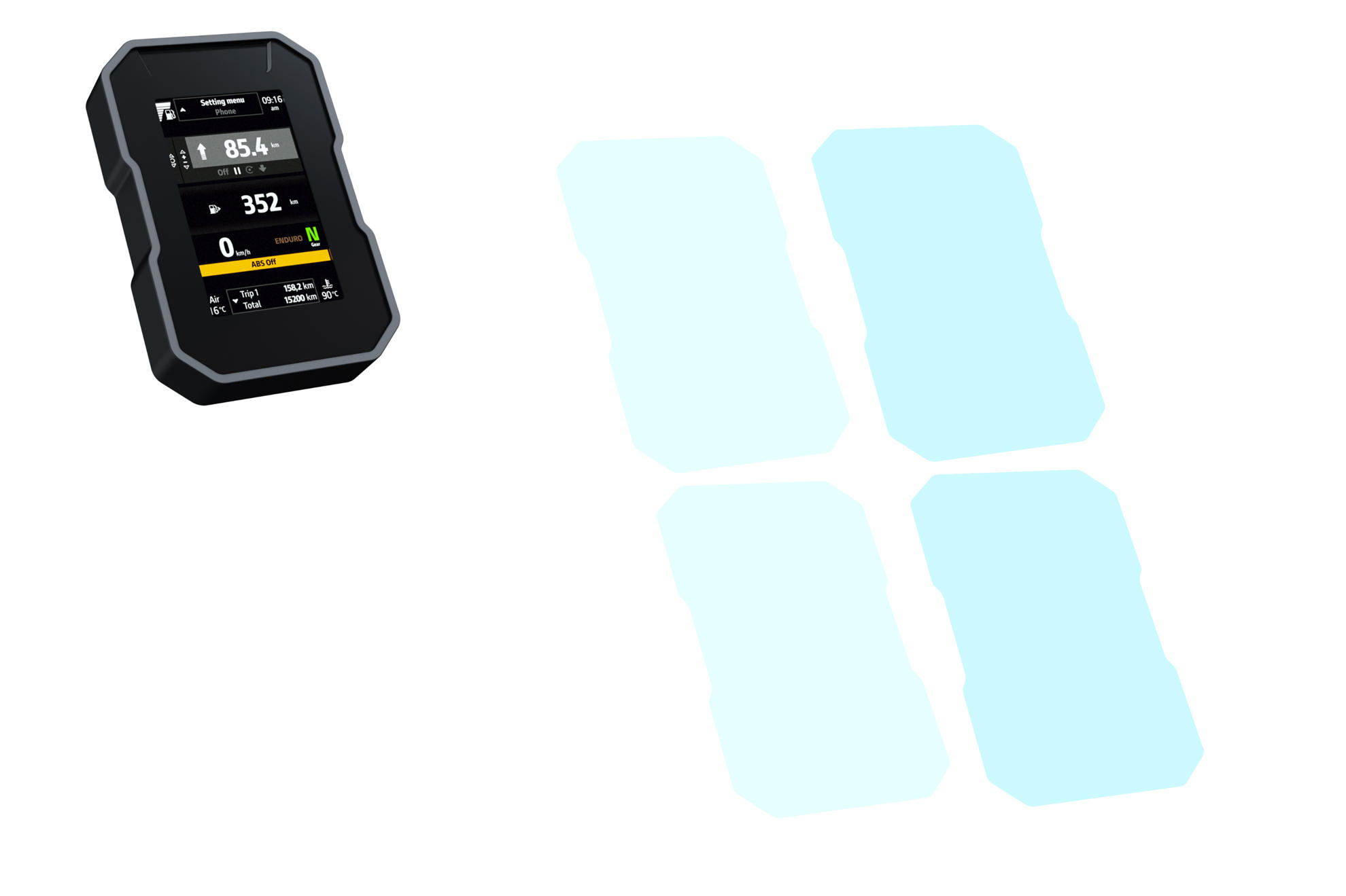 CNC Racing Dashboard Screen Protector Kit for the Ducati DesertX CNC Racing Dashboard Screen Protector Kit for the Ducati DesertX